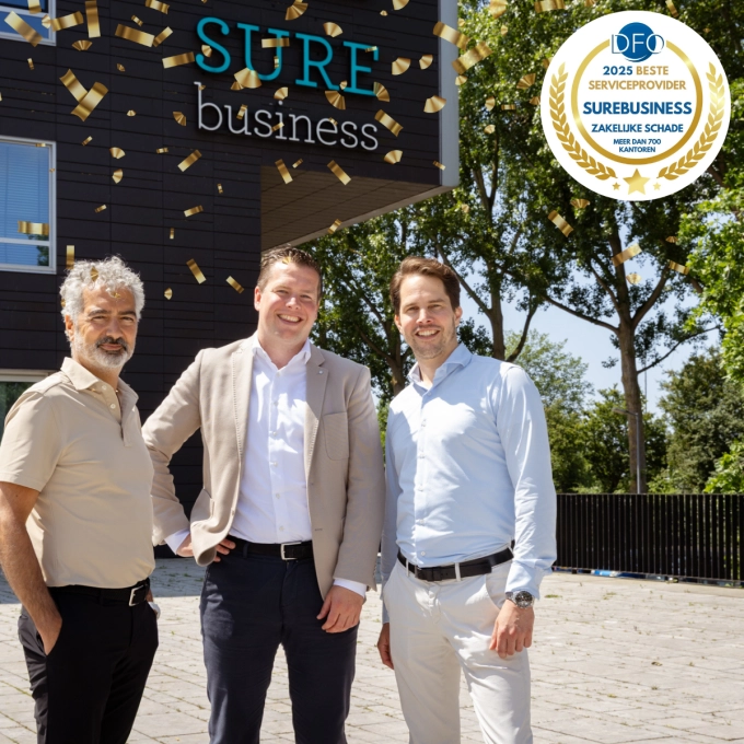 SUREbusiness, beste Serviceprovider Schade Zakelijk groot 2025!