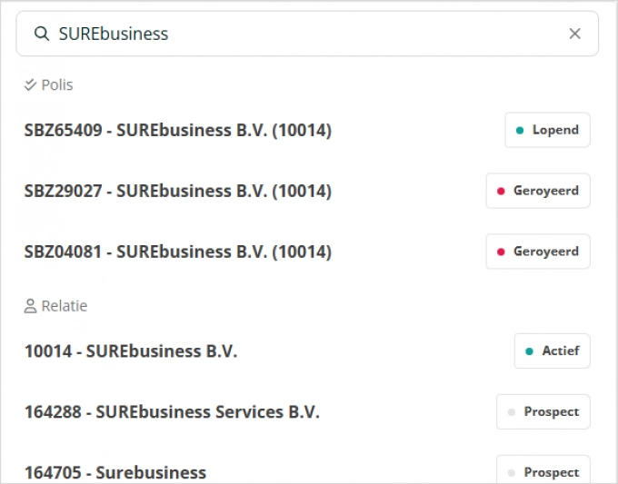 #SUREnet Integrale zoekfunctie