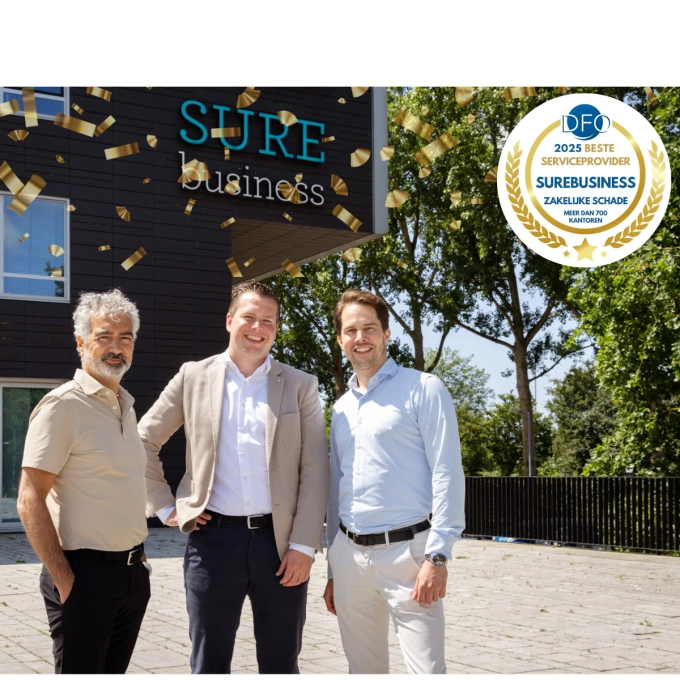 SUREbusiness, beste Serviceprovider Schade Zakelijk groot 2025!
